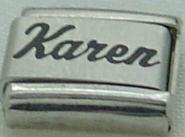 Karen - laser name Italian charm - Click Image to Close
